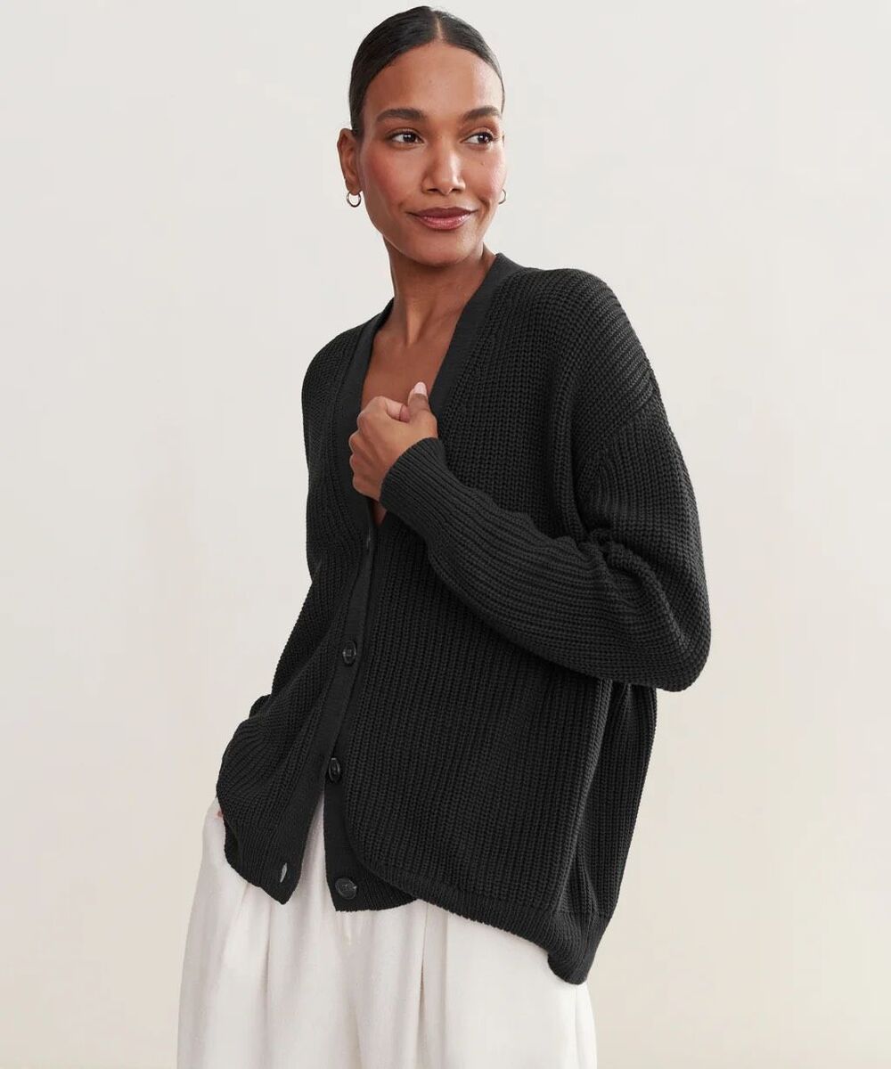 $475 Jenni Kayne 100% Cashmere Caccoon Cardigan Boxy Oversize Sweater Size Large